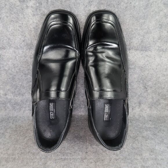 Stacy Adams Shoes Mens 10.5 Loafer Dress Formal Black Slip On Square Toe Classic - Picture 6 of 15